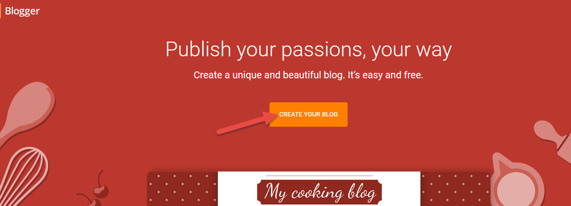 Create you blog button