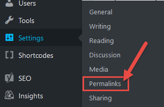 Permalinks setting in wordpress - start and Setup a blog today