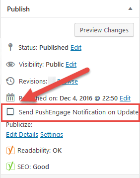 Blog Push Notification - notication on every update